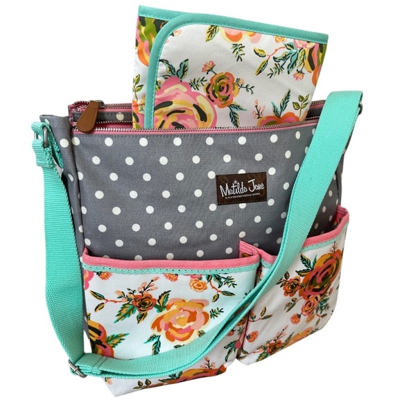 New Matilda Jane Diaper Bag AND Changing Pad MJ Over The Moon Shoulder Bag
